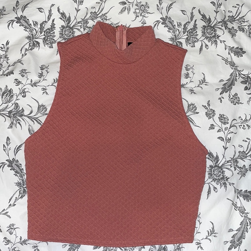 Coral crop top